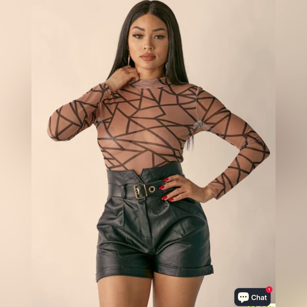 Say Anything mesh light brown crop top